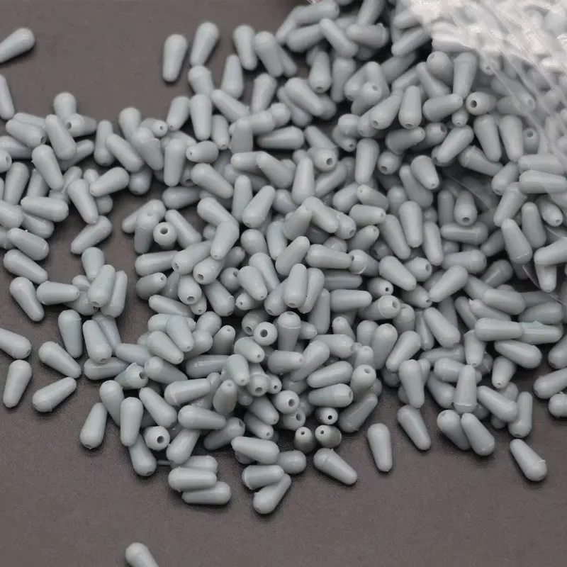 100 Stück/Set Silikon Anti-Wickel-Gummi-Stopper für Karpfen- und Fliegenfischen, ovale Angelstopper, Angelzubehör – Detail 6