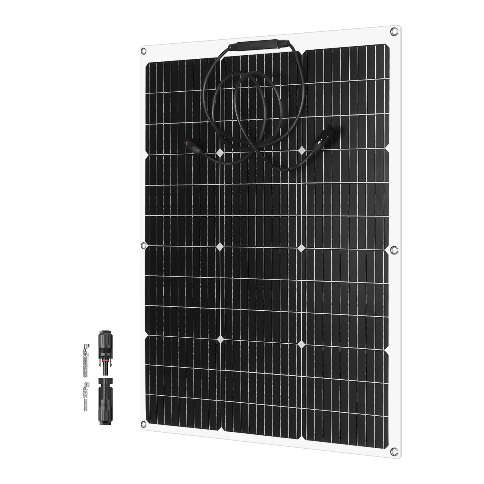 Imagem -06 - Ggj-kit Painel Solar para Camping Painéis pv rv Home Charge Células Solares Energia Flexível 18v 80w Controlador 30a 12v