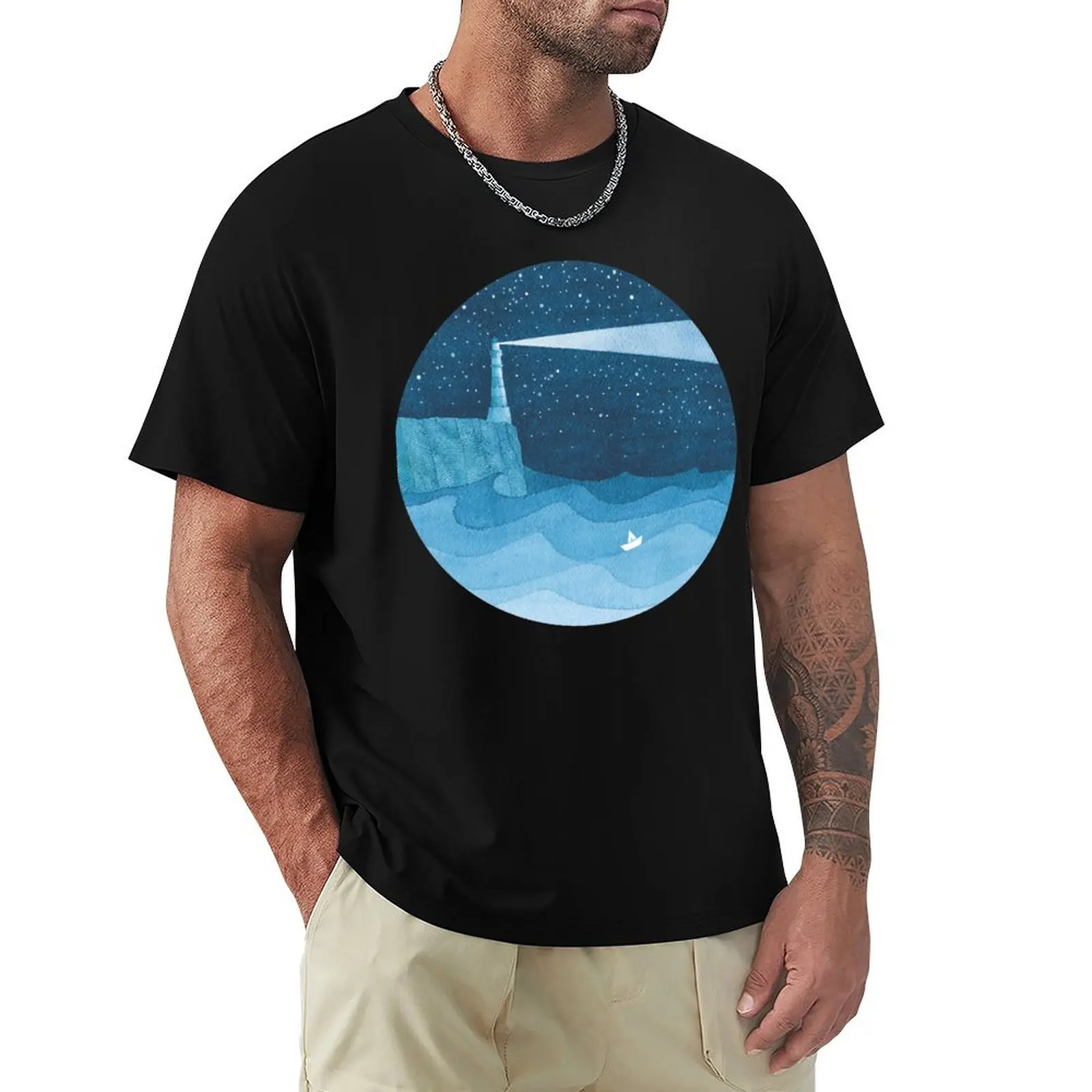 Lighthouse, blue ocean T-Shirt t shirts with prints T-Shirt