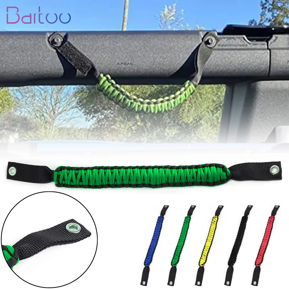 

Car Roof Handle Rope Grab Handle For Jeep Wrangler For Ford Bronco Anti-Slip Up Rear Door Top Armrests BAG107