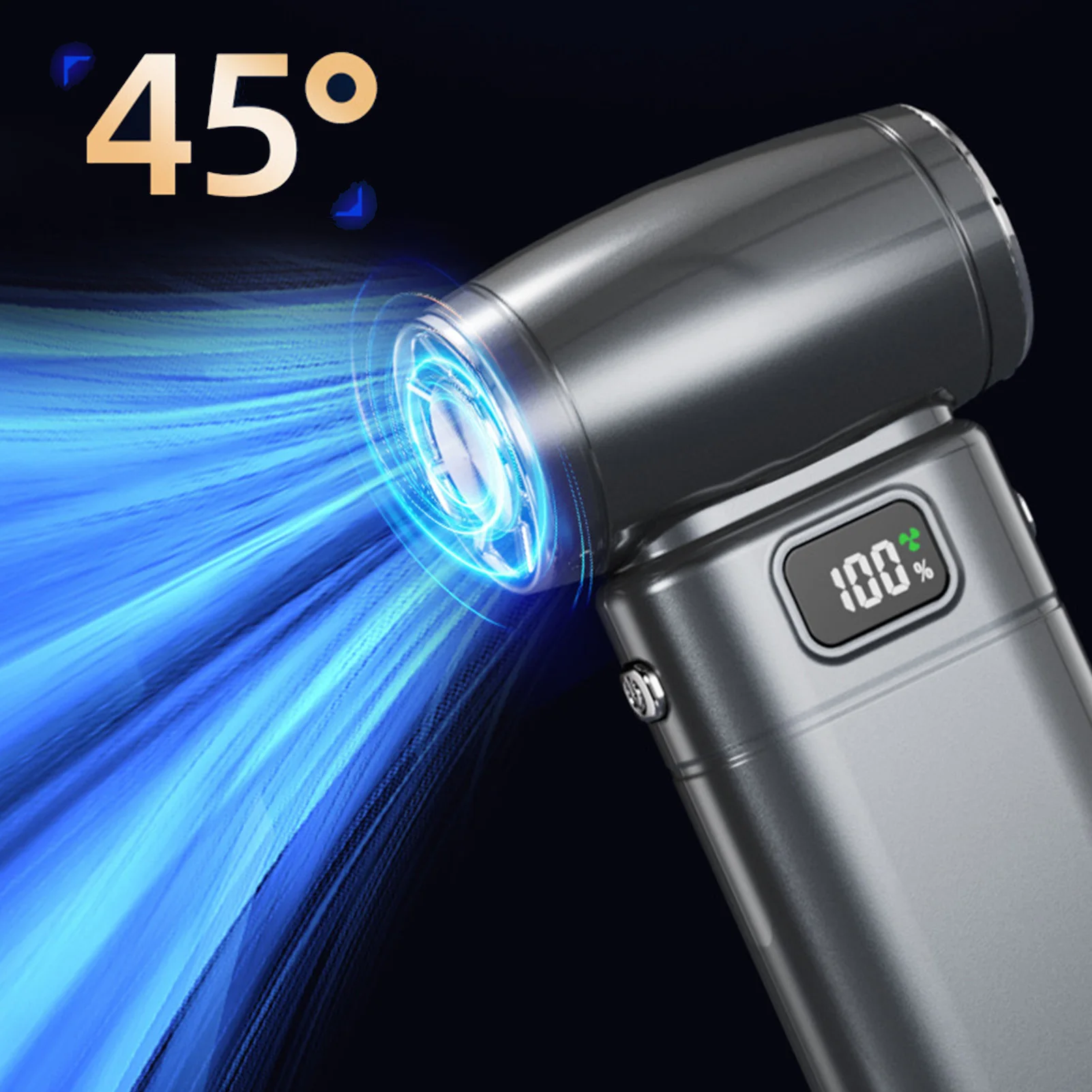 منفاخ هواء بمروحة عنيفة أمريكية بقدرة 6000 مللي أمبير في الساعة قابل لإعادة الشحن 90000 دورة في الدقيقة رقمية 6 سرعات قابلة للتعديل للمنزل