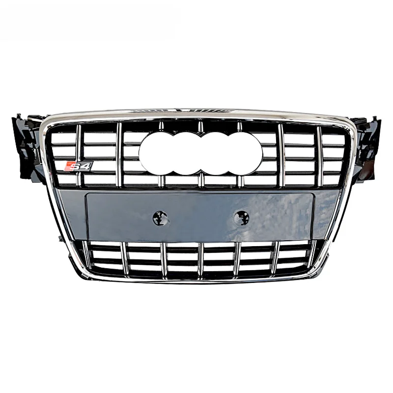 

Auto front bumper grille for Audi A4 B8 Chrome silver black grill for S4 B8 style 2008 2010 2012