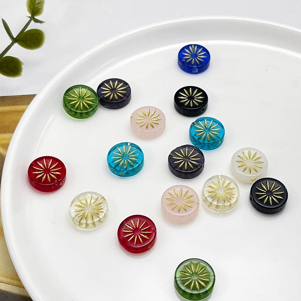 

Cordial Design 100Pcs 12*12MM DIY Czech Glass/Bohemian Crystal Beads/Hand Made/ewelry Findings & Components/Coin Shape #18741
