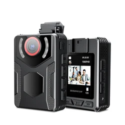 Vandlion A55 Body Worn Camera 1800mAh Long Battery Life 11H Recording Warning Light 4pcs IR Night Vision Motion Detection Webcam