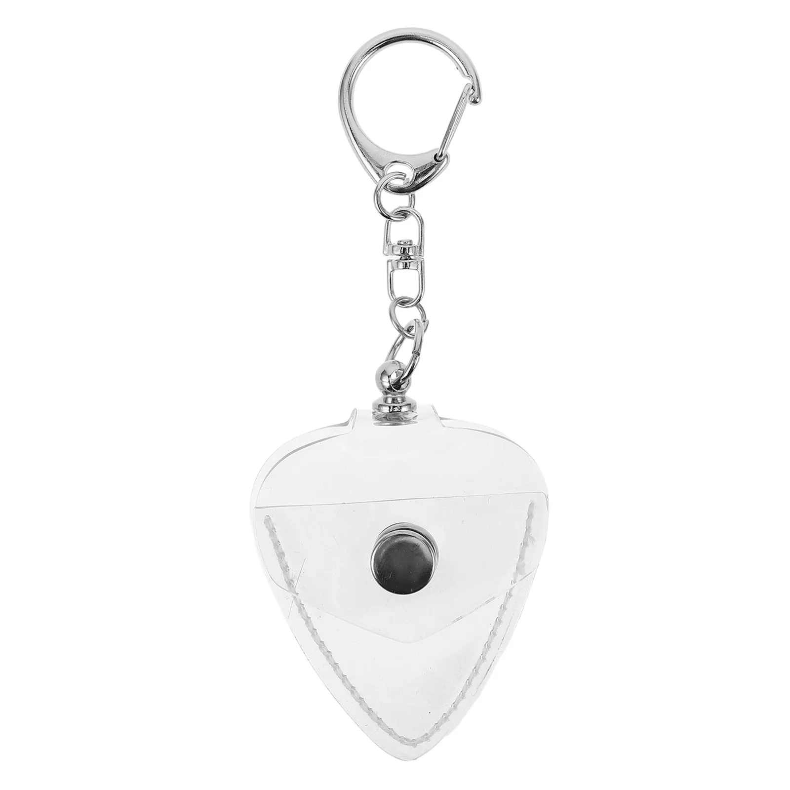 Transparent Guitar Pick Holder Lightweight Compact Case Keychain Plectrum Storage Bag for Guitarists Portable Travel Accessory