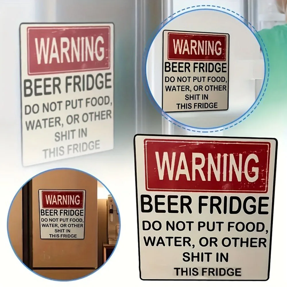 A Refrigerator Magnet, Warning Beer Refrigerator Magnets, Kitchen Accessories, and A Must-have Christmas Gift for Dormitories.