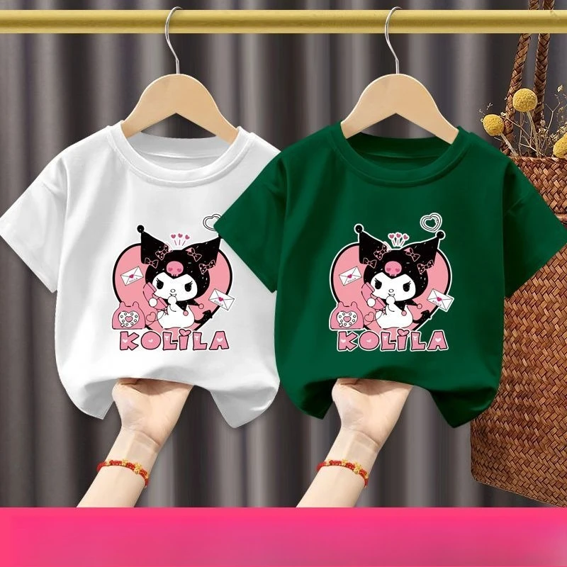 

Girls T-shirt Cartoon Pure Cotton New Summer Children's Summer Clothes Girls Half Sleeve Foreign Style Clothes Bottoming Shirt