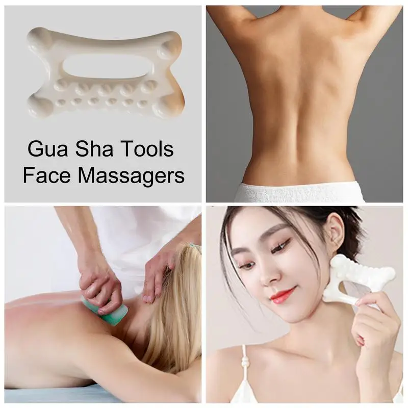 Gua Sha Massage Board Nek Anti Rimpel Massager Hulpmiddel Gezichtshuid Tillen Anti-Veroudering Gezicht Roller Gezwollen Ogen Schoonheid Gezondheid Tools