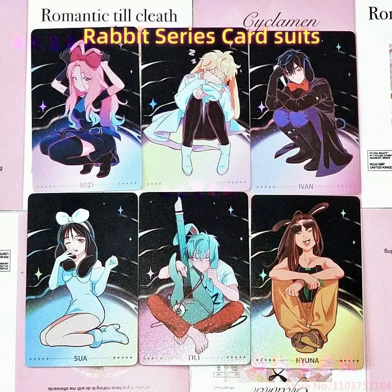 Set di carte fotografiche Alien Stage Rabbit Mizi/Sua/Ivan 6 caratteri completi olografici 5,5x8,5 cm Periferiche da collezione per i regali dei fan