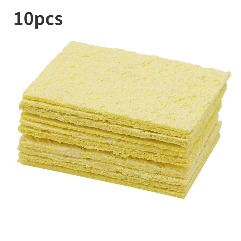 1Pcs/10Pcs Geel Spons Cleaner Voor Blijvende Elektrisch Lassen Soldeerbout