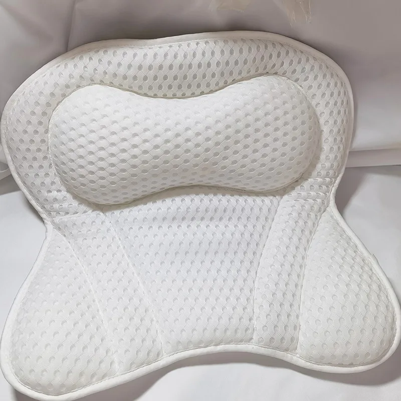 Slip Bath Pillow with Suction Cups Tub Neck Back Support Headrest Pillows Thickened Home Cushion Accersory Jacuzzi