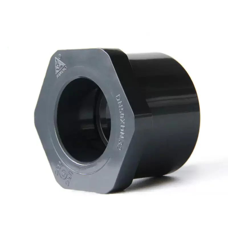 1-10pcs 20~90mm Dark gray PVC Pipe Bushing Reducer Union Water Pipe Joints PVC Pipe Fillings Garden Irrigation Pipe Bushing