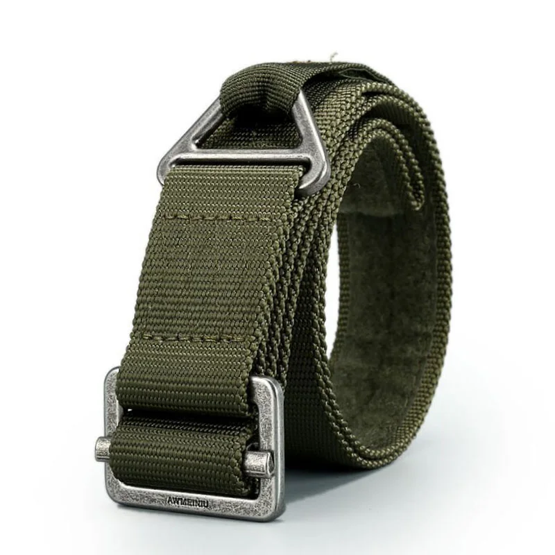 High Quality Nylon Tactical Belt Alloy Buckle Airsoft Training Belt Men Women Solid Kniting Belt AE14