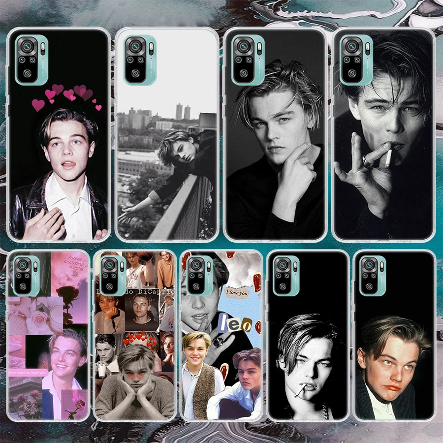 Leonardo Dicaprio Young Soft Phone Case For Xiaomi Redmi Note 12 12S 13 11 11S 10 Pro 10S 11T 9 9S 8T 8 11E Plus 7 Pattern Cover