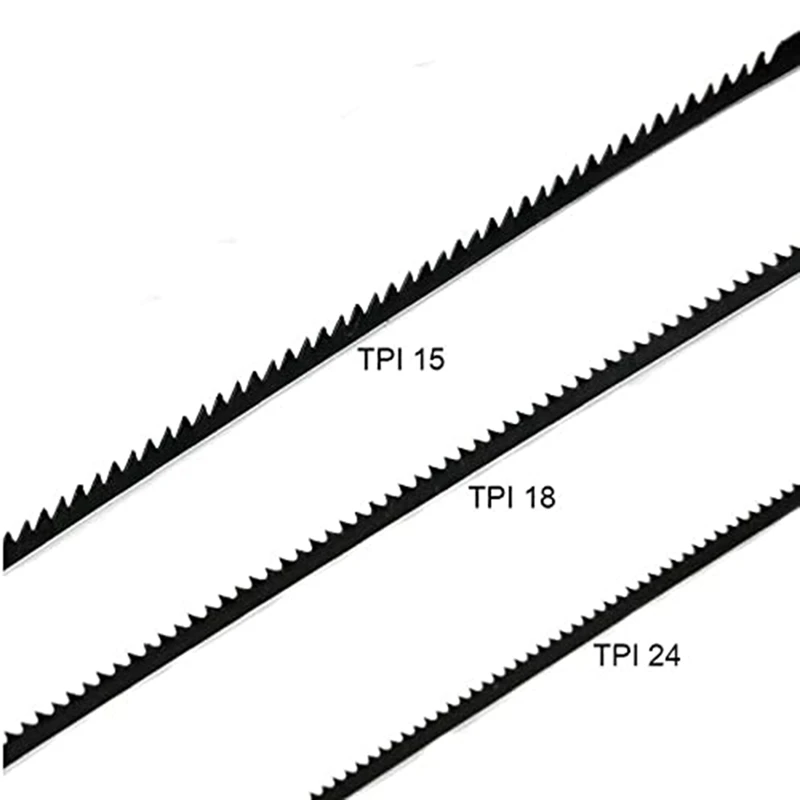 288Pcs Scroll Saw Blades 127Mm Carbon Steel Fretsaw Blades With Cross Pin 15/18/24 Teeth Standard Fine Cut Saw Blades