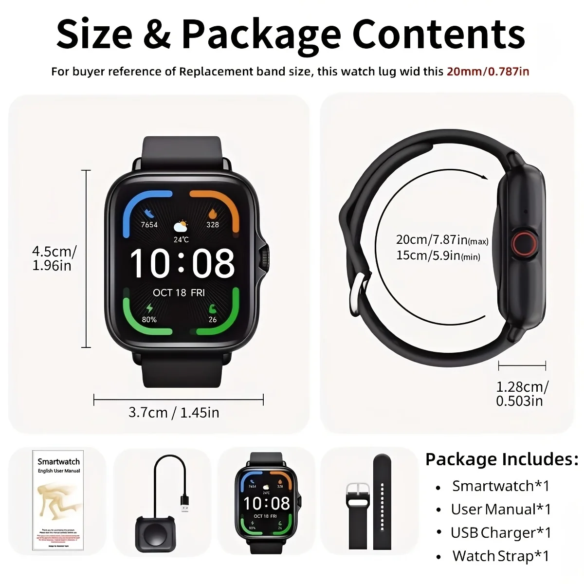 Multifunctional Sports Smartwatch, Unisex, Featuring A 1.83-inch Full-touch Display, Call Answering, Sleep Tracking, Step Counting, and Message Notifications. Compatible with IPhone & Android Phones