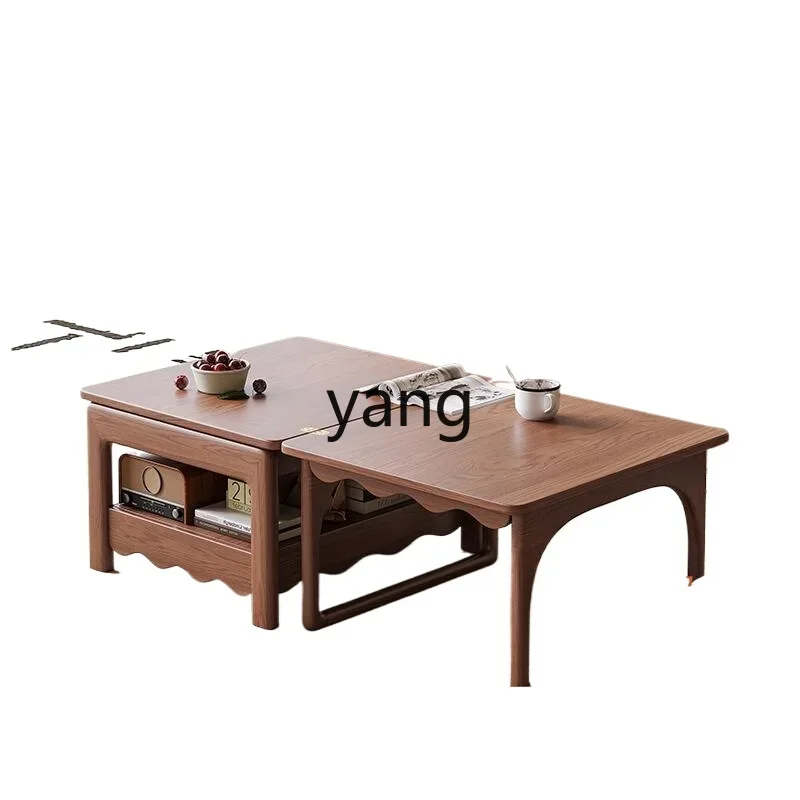 

LH folding lift coffee table dining table dual-purpose creative small apartment ash wood coffee table