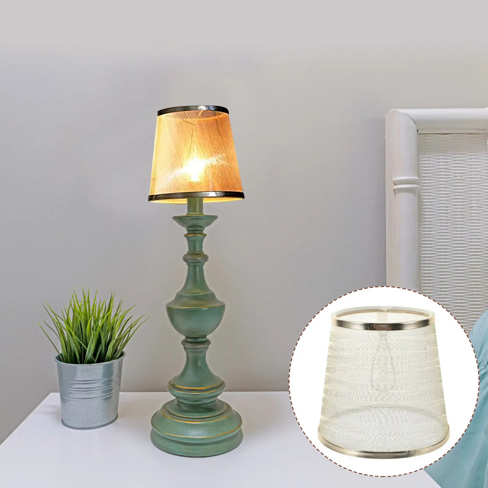 

Тканевый абажур в форме барабана, сменный чехол для настольных, настенных и потолочных светильников, ретро-абажур в форме бочонка, аксессуары для ламп