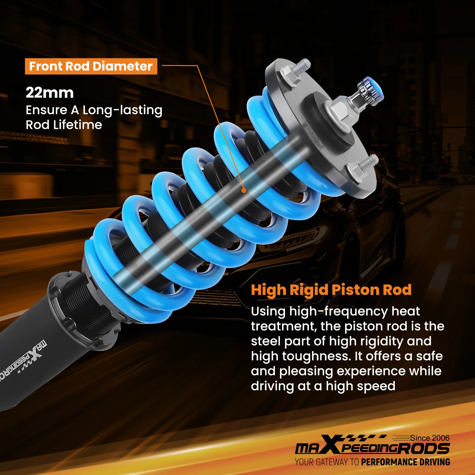 

Комплект регулируемой подвески (койловер) с 24-позиционной регулировкой для Ford Fusion FWD/AWD 2006-2012