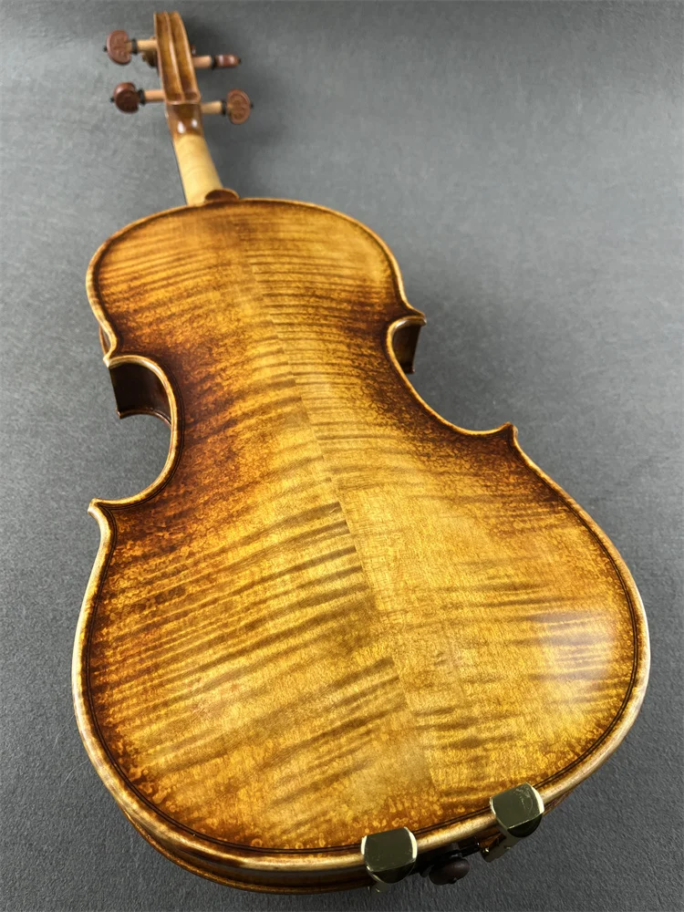 

Реальное фото, специальный винтажный лак ручной работы, однотонная пламенная спинка, Антонио Страдивари 1716, копия «Массия», A171