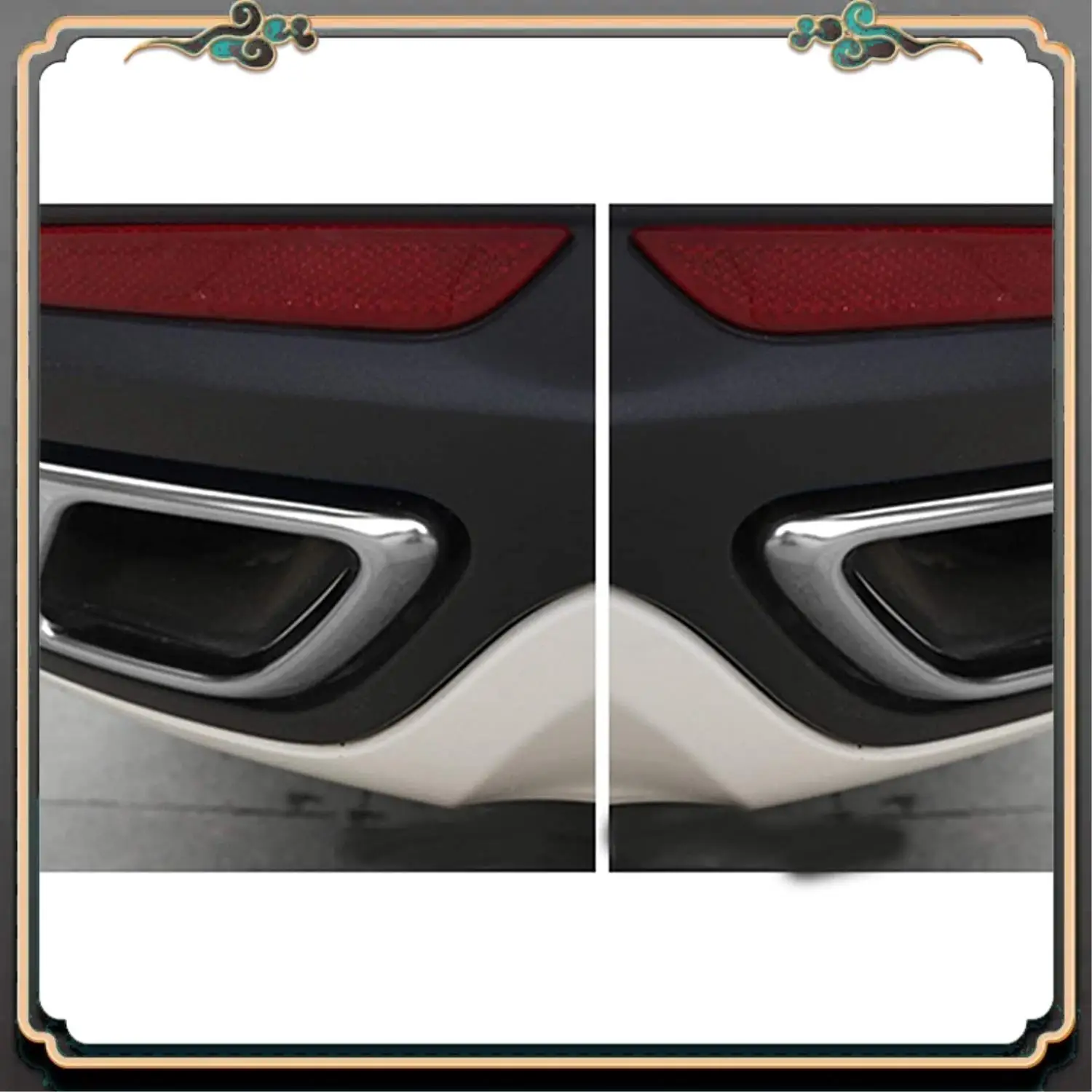 

M45K-Car Rear Dual Exhaust Muffler End Pipe Stickers Cover Trims Accessories For Ford Mondeo/Fusion Sedan 2013-2020