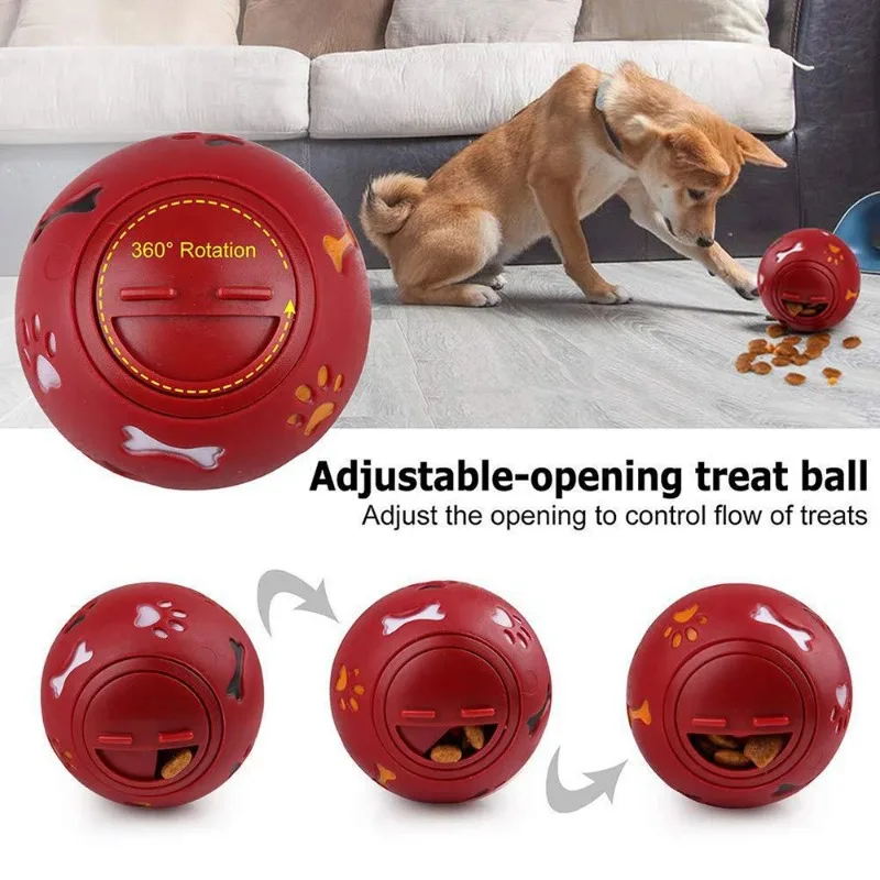 7.5/11/14cm Pet Ball Toys for Small Large Dogs Natural Rubber Chew Dispenser Leakage Food Play Ball Dog Teething Training Toy