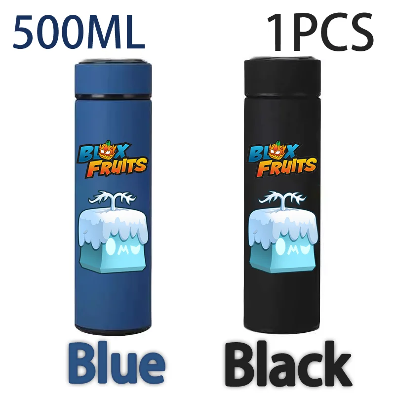 550 مللي Blox الفواكه معركة لعبة أسود أزرق ماتي كوب زجاجة فواكه شيطان Blox الفواكه كوب ماء الأطفال والكبار شرب كوب ماء
