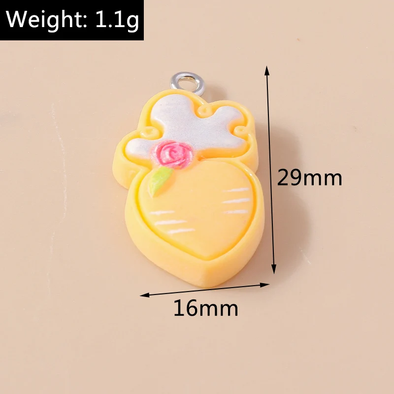 Leslie Gemischte 20-teilige Harz-Anhänger in Pink, Rot und Blau für Ohrringe, Halsketten, Blumen- und Herzanhänger, DIY-Schmuckzubehör im Großhandel – Detail 9