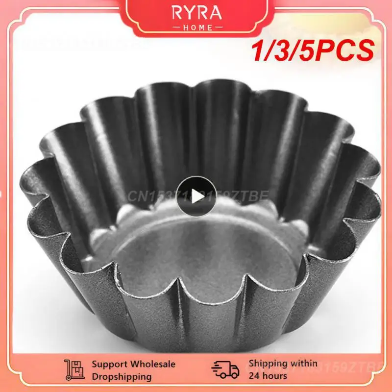 1/3/5PCS Non-stick Tart Quiche Flan Pan Mold Pie Pizza Cake Mold Cupcake Egg Tart Tartlet Baking Mold Muffin Cup Pizza Pan