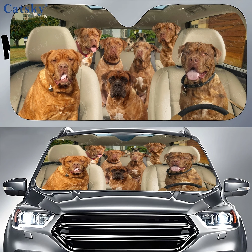 

Солнцезащитный козырек для автомобиля с изображением группы собак, сидящих на заднем сиденье, солнцезащитный козырек для переднего окна автомобиля, автомобильный солнцезащитный козырек