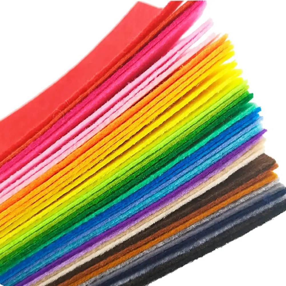 

40 Pcs Felt Sheets 12x12 inch, 1mm Thick Soft Fabric for DIY Craft Sewing, Pre-Cut Quilt Squares, Colorful Hard Sheets for Handmade Projects