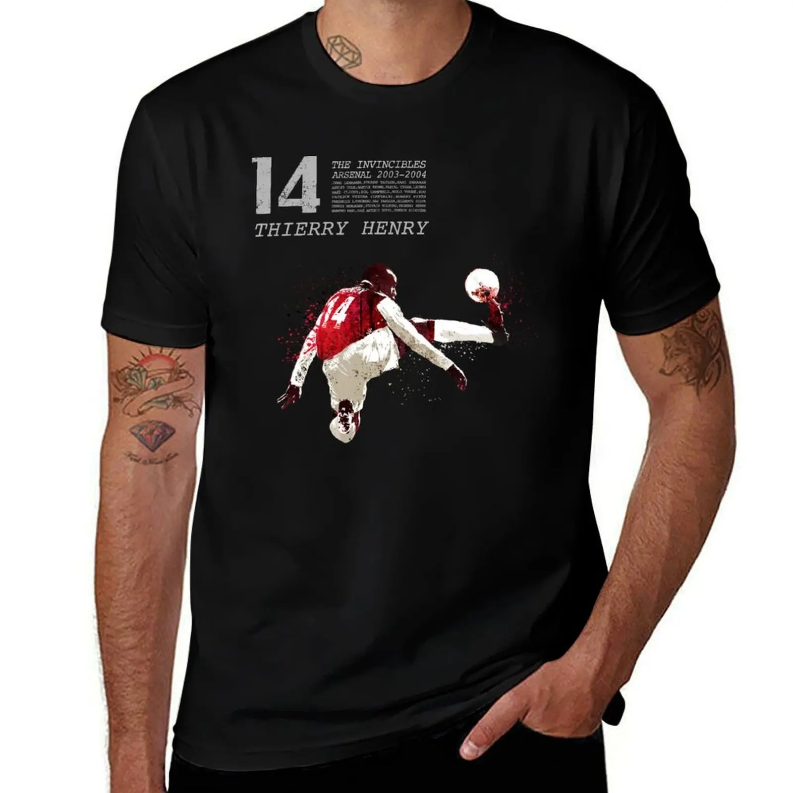 

Thierry Henry the invincibles on red T-Shirt anime t shirts oversize funny t shirts man T-Shirt