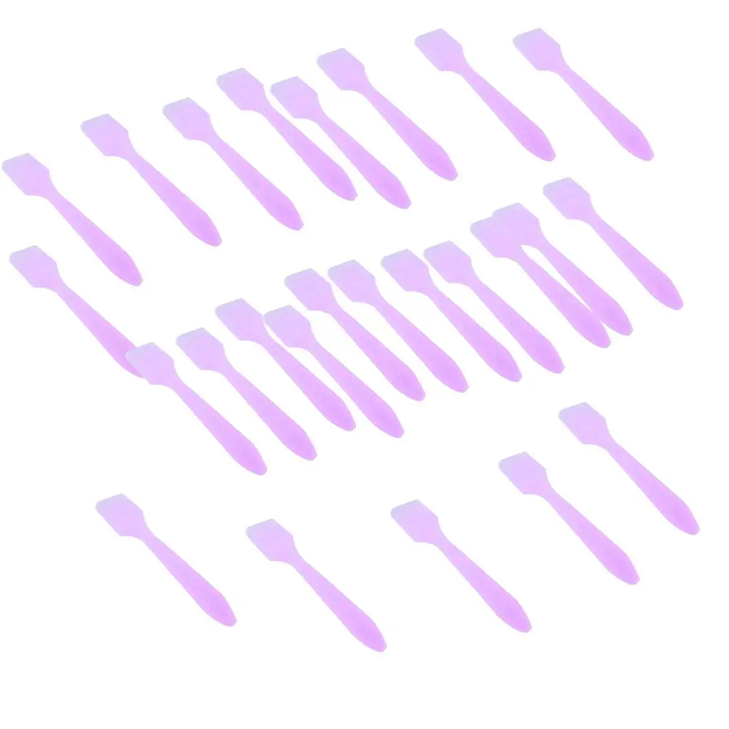 100Pcs Plastic Spatula Disposabled Cosmetic Spoon Skin Care Cream Face Mask Mixing Spoon Beauty Tool