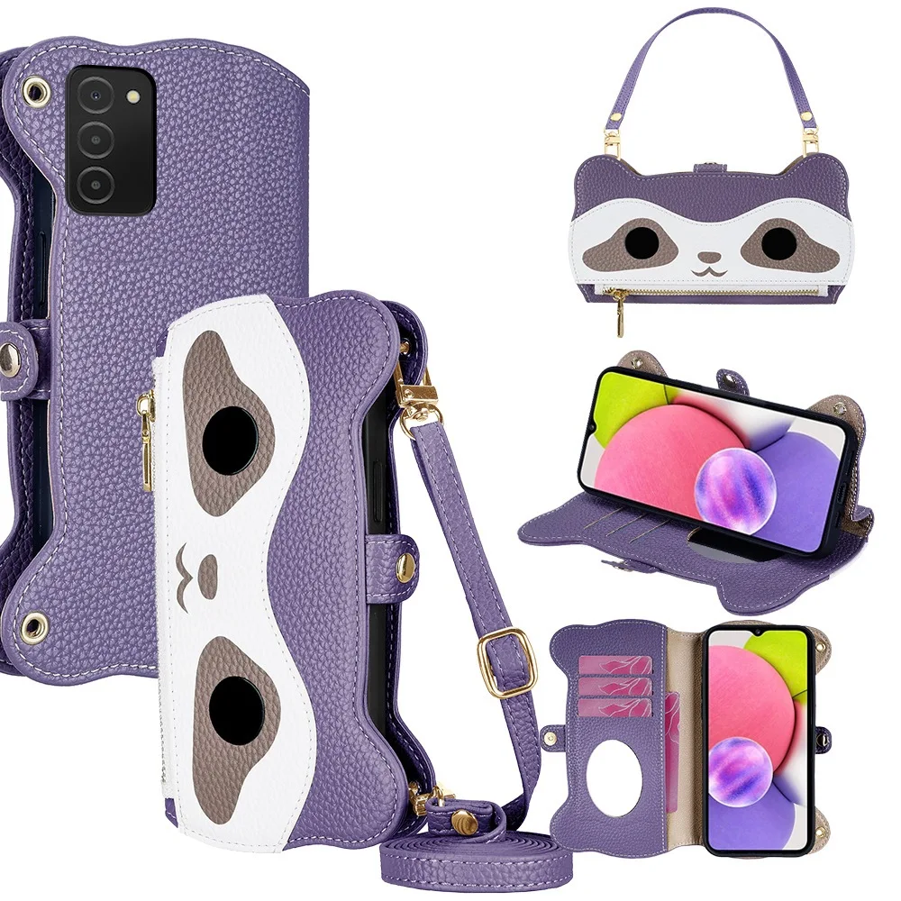 

Кожаный чехол Raccoon со шнурками для Samsung Galaxy A52S A52 A04 A04E A14 A34 A54 A73 A13 A33 A53 M53 M33 M13 4G 5G