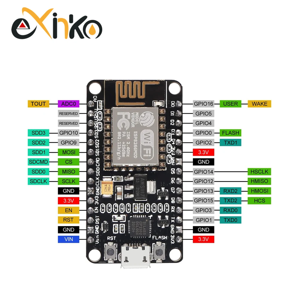 1-10pcs Wireless Module CH340/CP2102 NodeMcu V3 NodeMcu V2 Lua WIFI Internet of Things Development Board Based ESP8266 ESP-12E