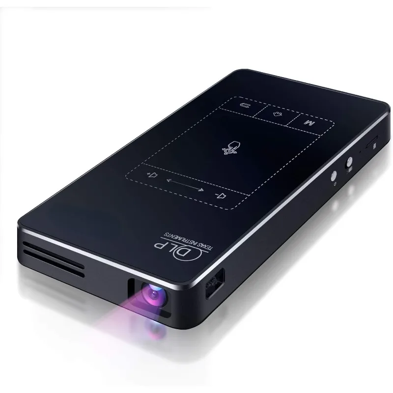 WT50 Mini Pocket Pico Projector, 1080P Movie Video DLP Portable Projector with Android OS, Built-in Battery WiFi & Bluetooth