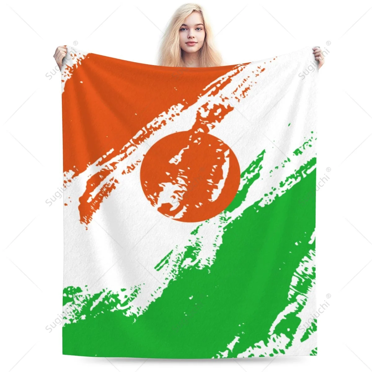 Decke Niger Flagge Farbe Flanell Multifunktions Camping Sofa Abdeckung Warm halten