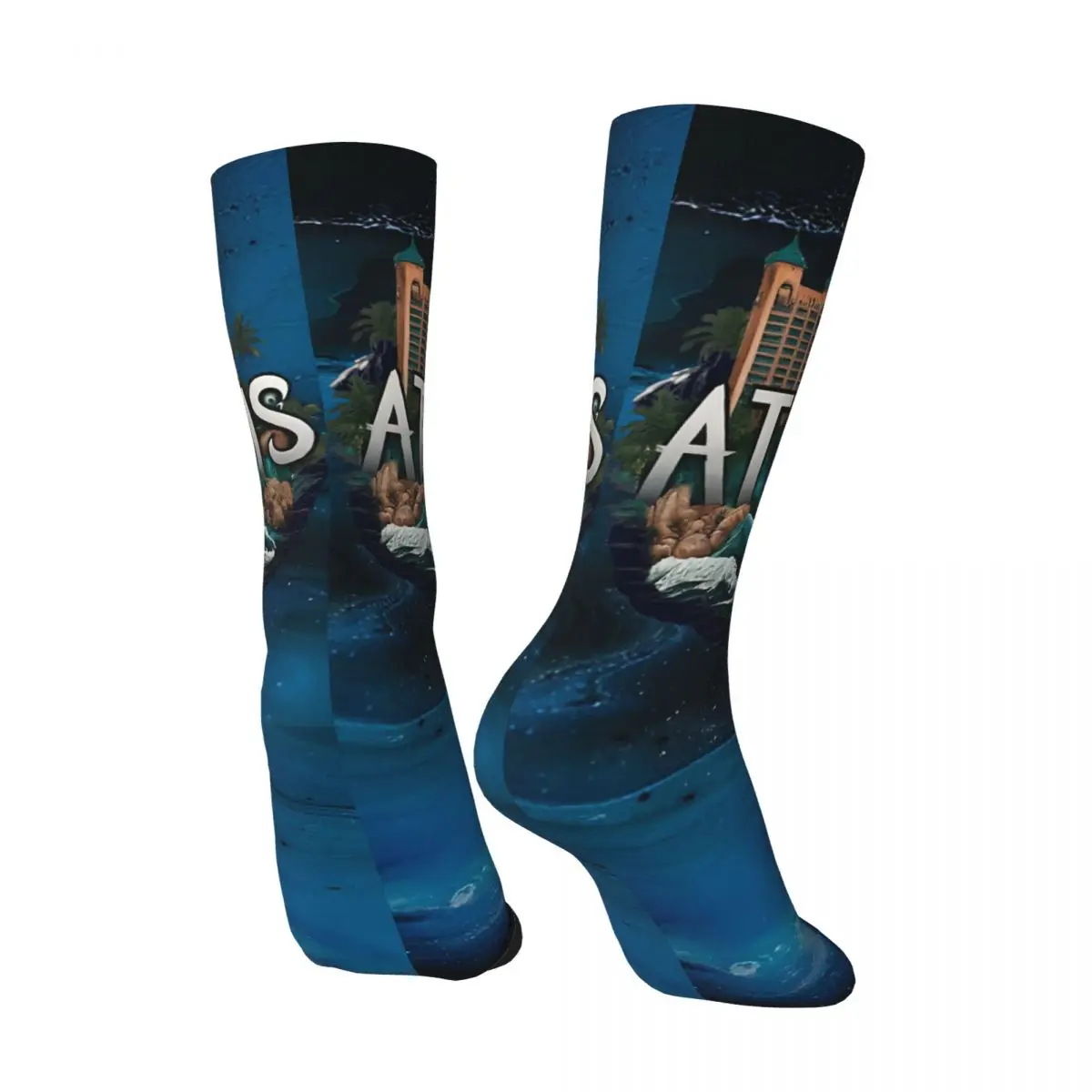 Retro Rising Majestically Men's compression Socks Unisex A-Atlantiss Harajuku Seamless Printed Novelty Crew Sock