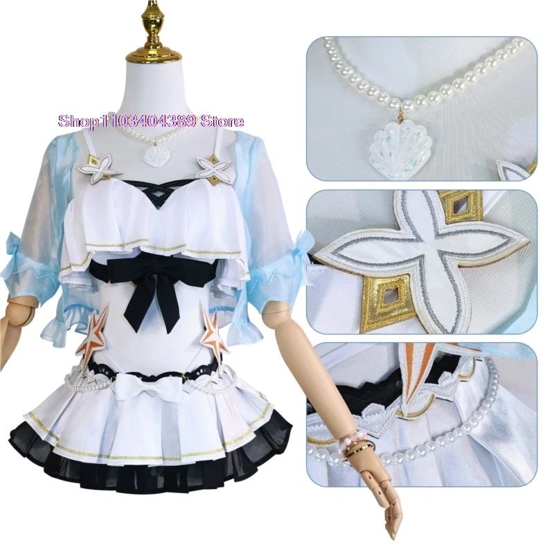 Juego de Anime Honkai Impact 3 Elysia, disfraz de Cosplay, traje de baño de verano, Tops de Bikini, Falda corta para mujer, uniforme Sexy encantador para fiesta de verano