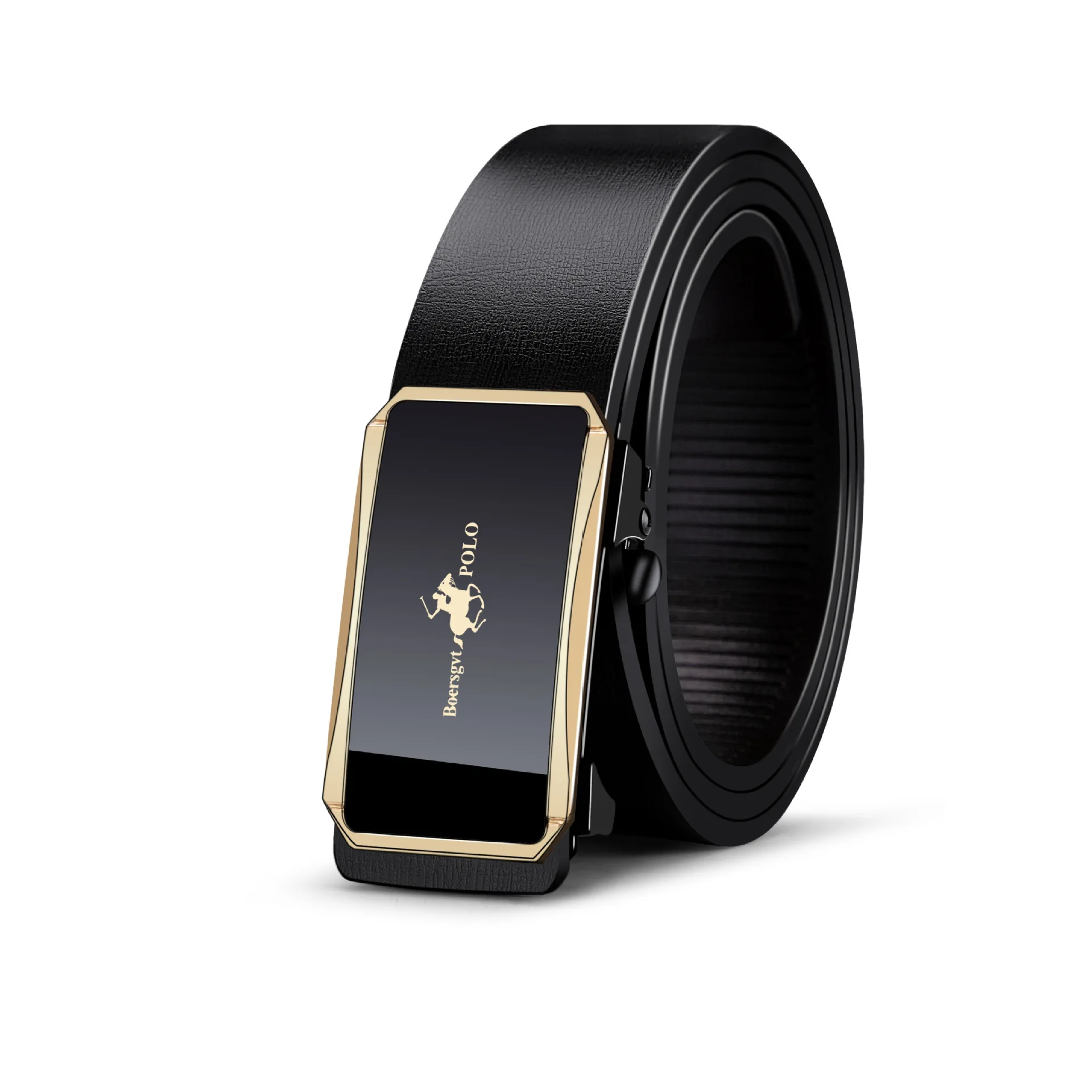 حزام جلد أوتوماتيكي بخيط داخلي للرجال لعام 2025 - حزام خصر من جلد البقر الأصلي الفاخر بدون طرف للأعمال وغير الرسمية