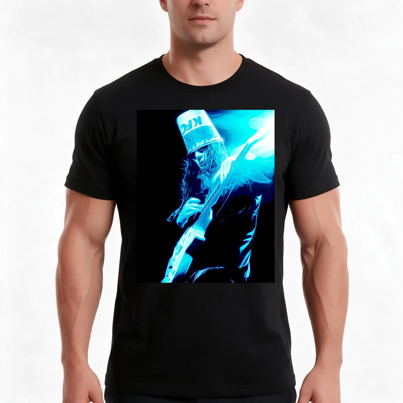 Buckethead Electric Tears Graphic T-Shirt Summer Casual Cotton Tee Oversized Streetwear Tops Vintage Graphic Print