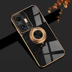 Plating Silicone Case For Xiaomi Mi 13T 13 11T 10T Pro 12T Mi11T 12 12X T Full Protective Magnetic Covers With Ring Holder Stand
