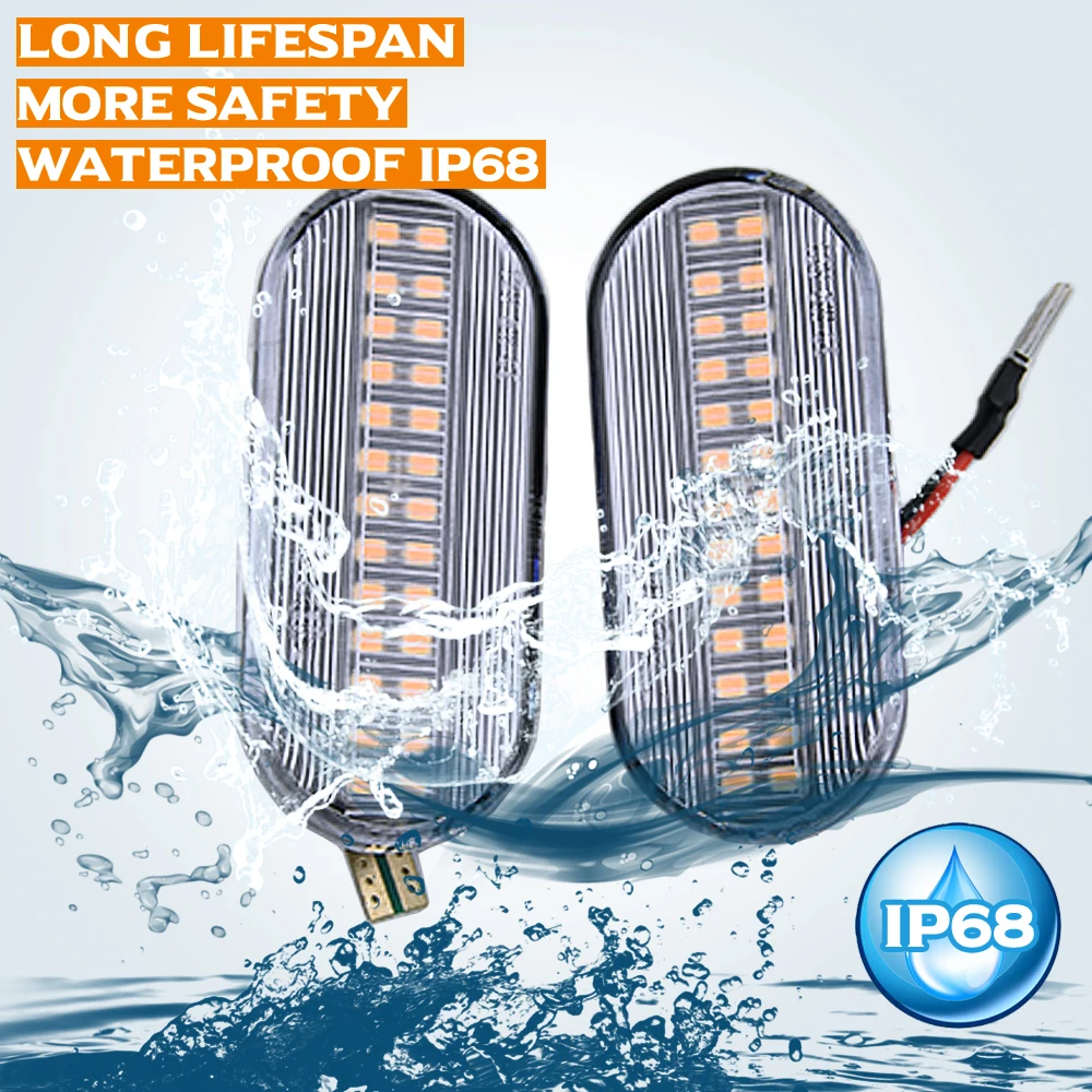 2PCS Led Dynamic Side Marker Turn Signal Light Sequential Blinker Light For VW Golf 3 4 MK3 MK4 Passat 3BG Polo 6N 9N Bora Vento