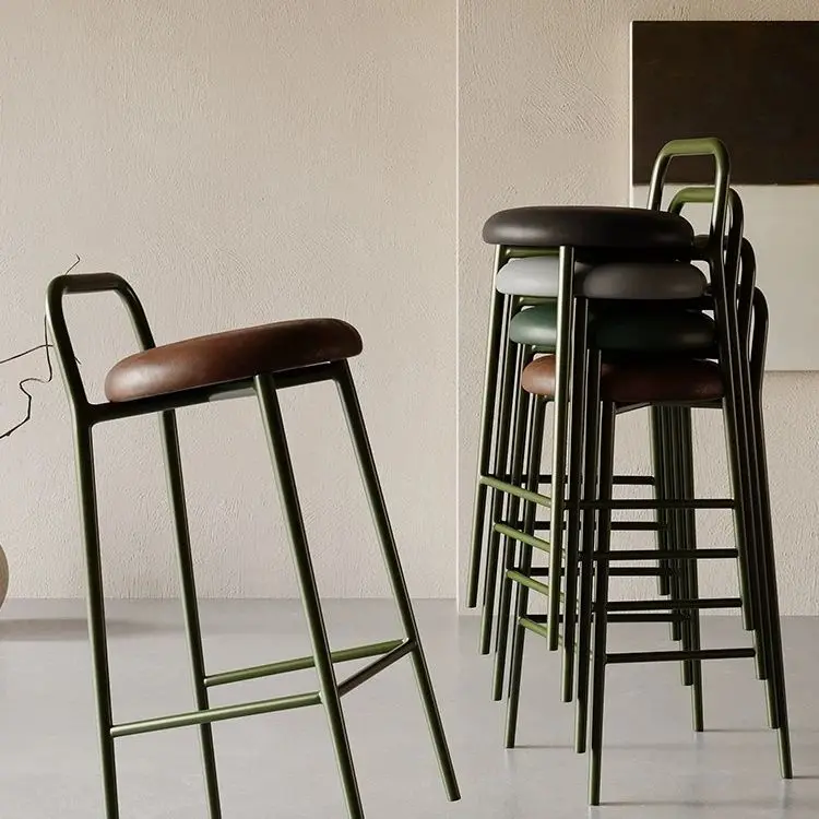 Cadeira de manicure barra ajustável confortável chaise design cadeiras cozinha giratória fezes móveis metal jogos poltrona salão beleza