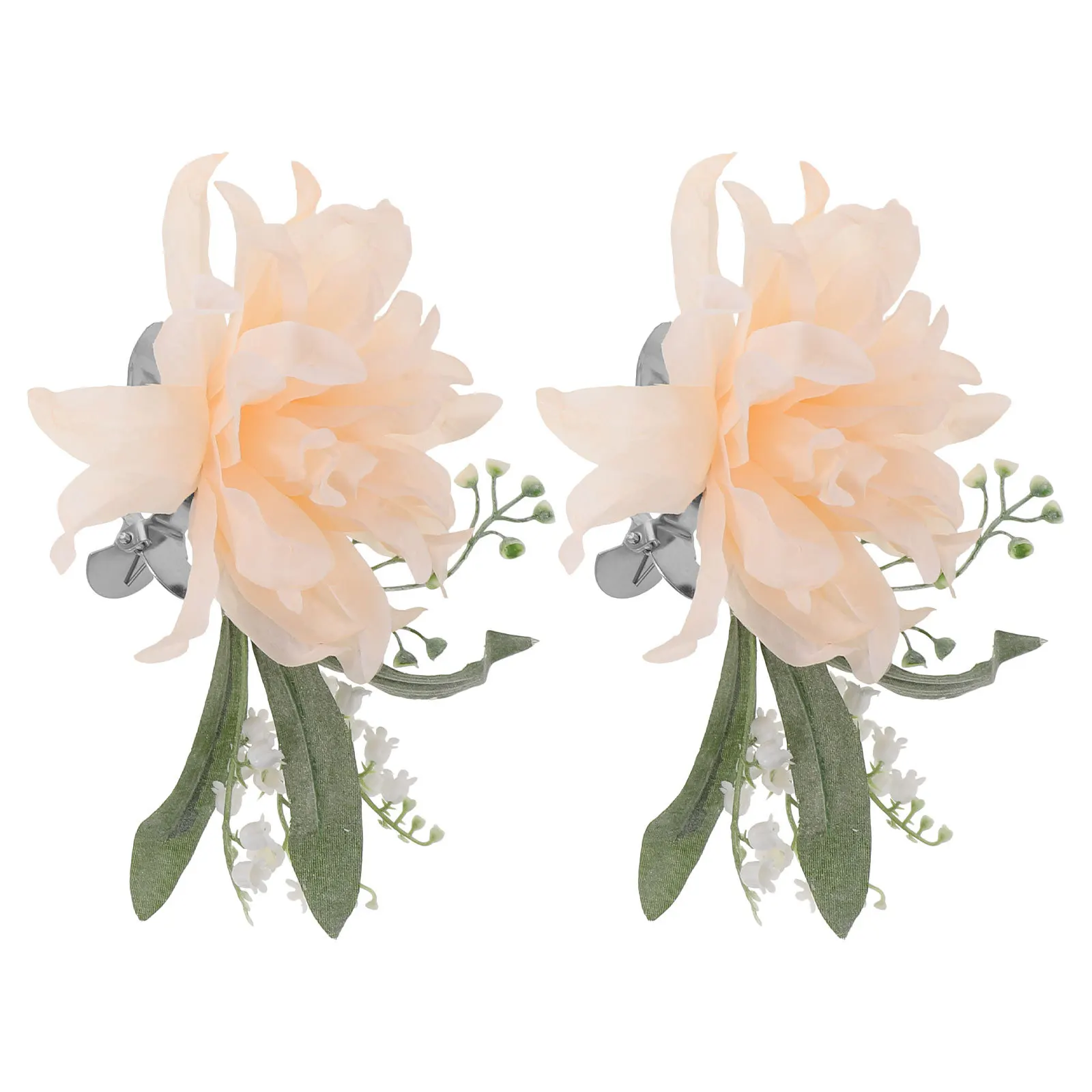 

2Pcs Curtain Ties Floral Decorative Holdbacks for Drapes Metal Clamp Design Farmhouse Boho Style Home Decor Flower Tie Backs