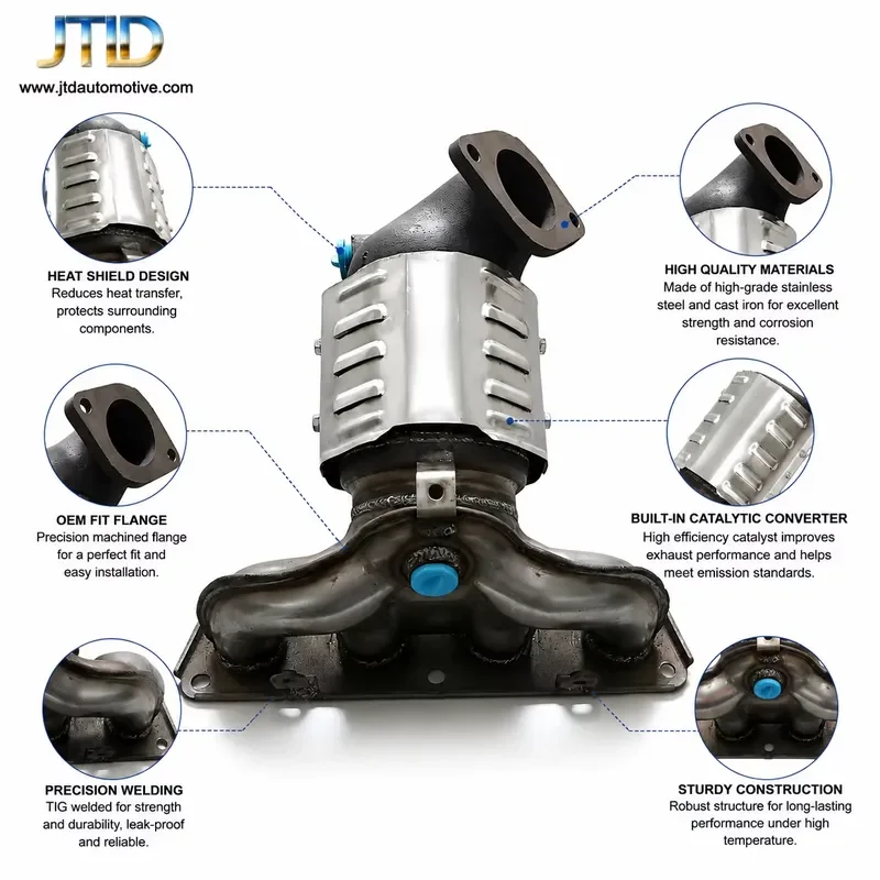 High Performance Exhaust Manifold Catalytic Converter for Sonata 8th Gen 2.4L Direct Fit Stainless Steel Emission Device