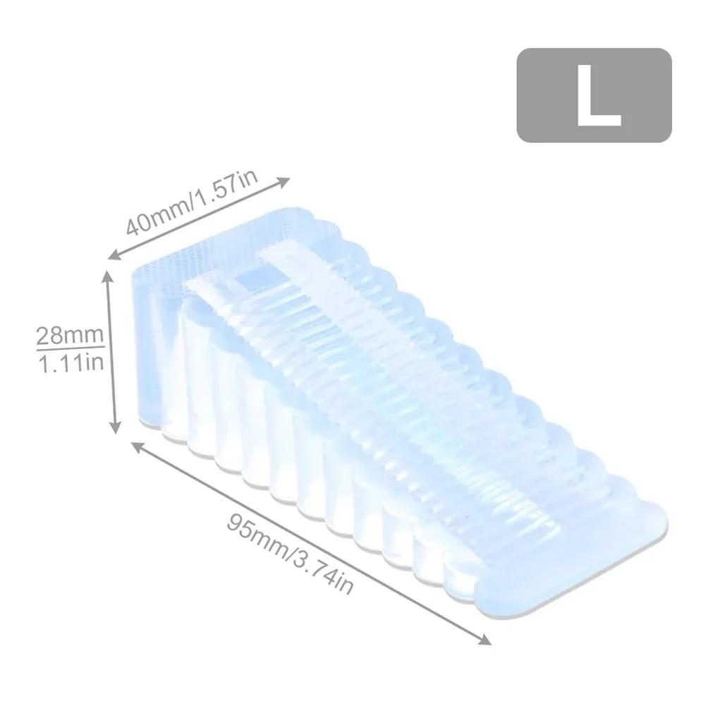 Rolhas de porta de silicone transparente, portas de cunha bloco, fundo antiderrapante, segurança para quarto e banheiro, 1pc