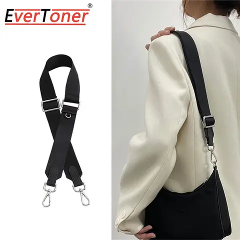 EverToner Tracolla in tela per Pr-da Tracolla larga per borsa di ricambio Cinghie per accessori per borse a tracolla in tela da donna in colore puro