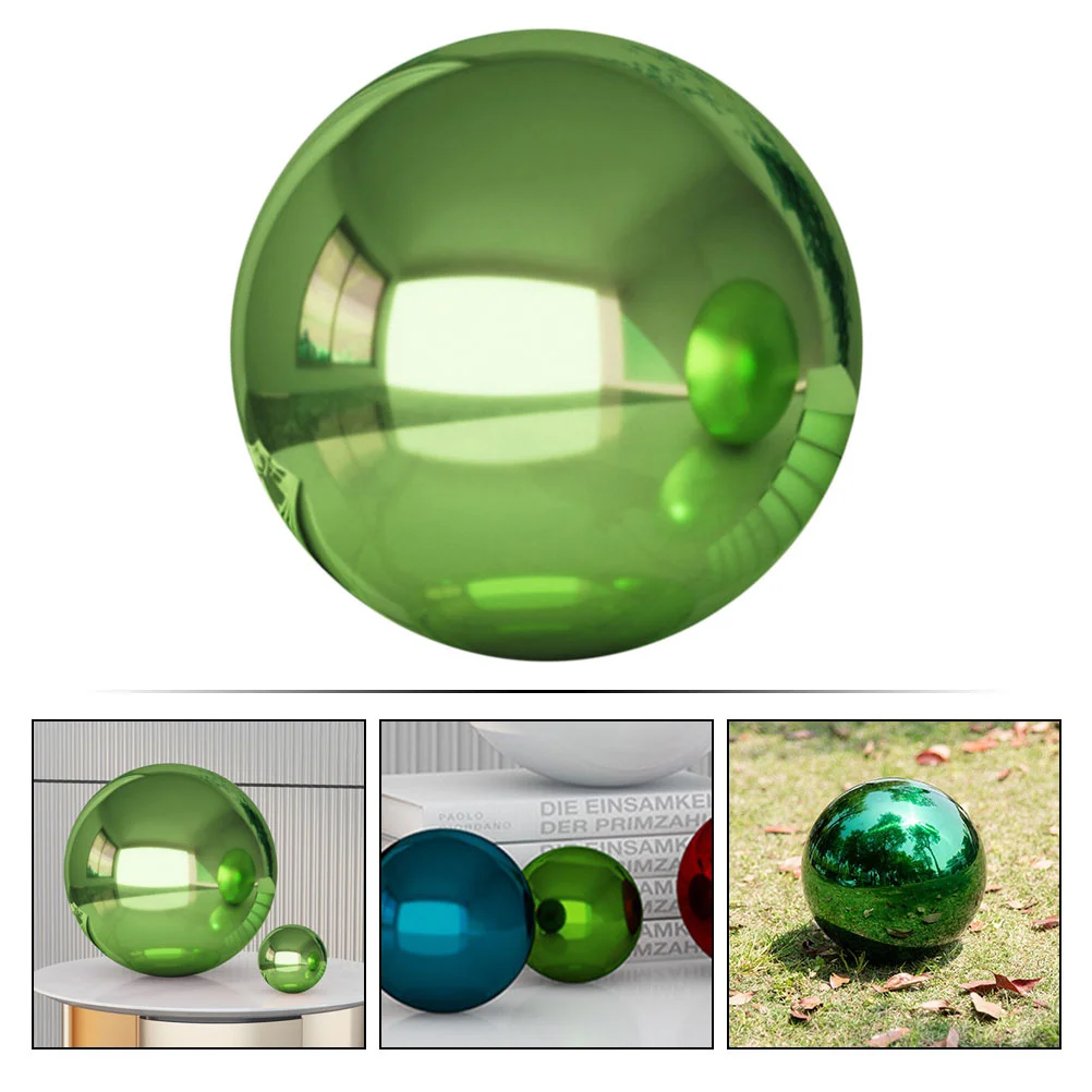 

2Pcs Reflective Mirror Ball Outdoor Garden Gazing Sphere Shiny Metal Decoration for Yard Lawn Home Exterior Design