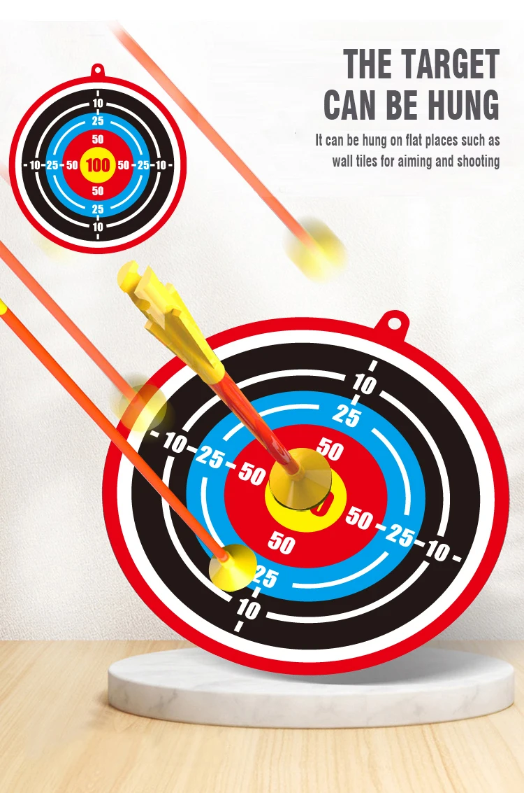 Ensemble de tir à l'arc pour enfants, arc et flèche recourbés, intérieur et extérieur, jouet pour enfants de 3 à 12 ans, jouet de tir de chasse, cadeaux interactifs